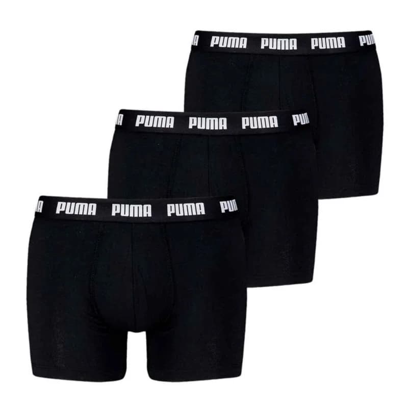 PUMA - Pack de 3 Boxers Homme Coton "Everyday" L Noir