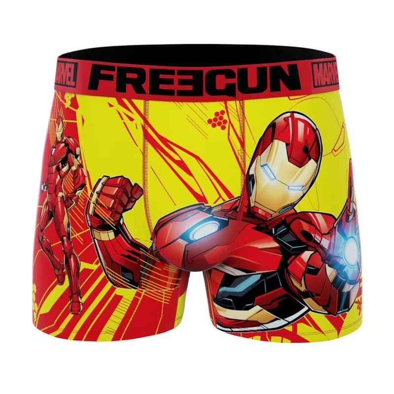 Freegun - Boxer Homme Iron Man Marvel M Jaune