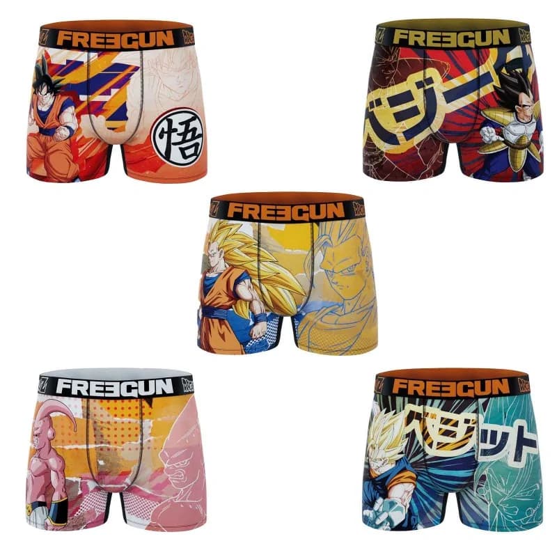 Freegun - Lot de 5 Boxers Homme Dragon Ball Z XL Orange