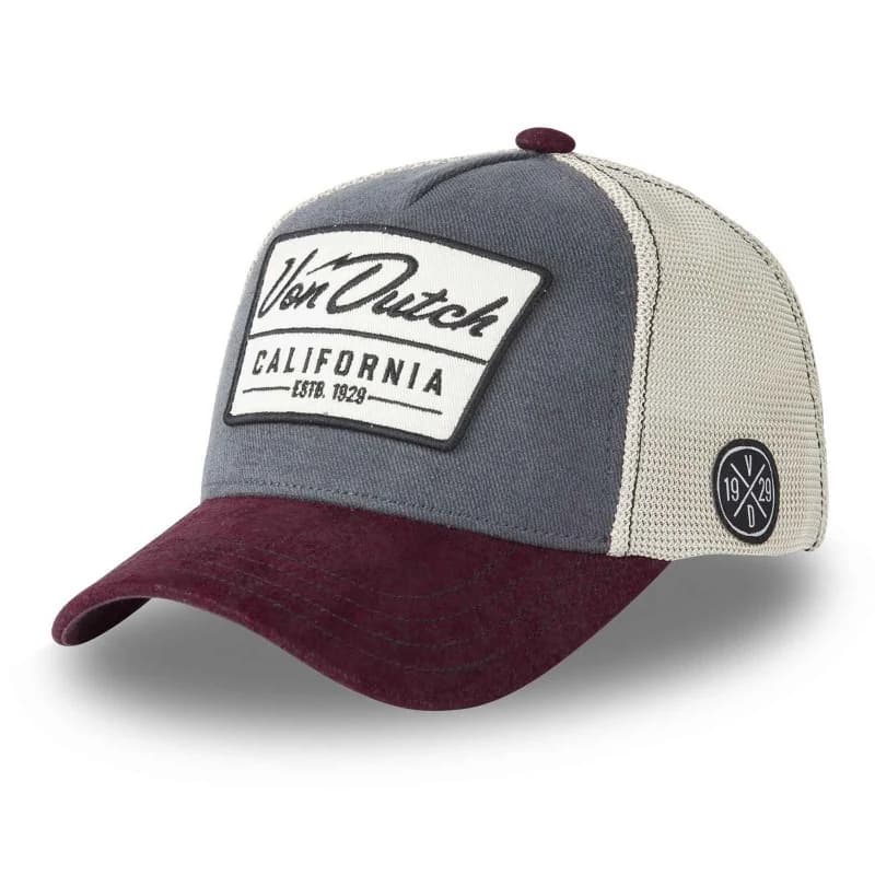 Von Dutch - Casquette Trucker Suedine "LEA" Gris Taille Unique