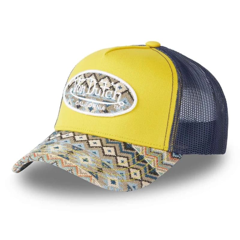 Von Dutch - Casquette Trucker "Ethnik" Jaune Taille Unique