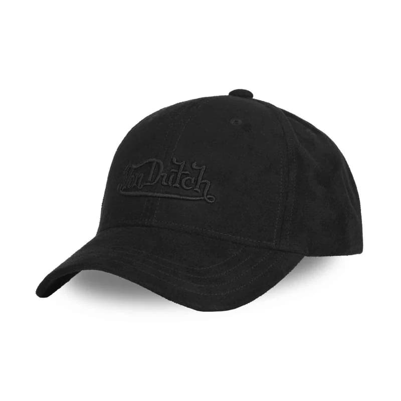 Von Dutch - Casquette Baseball Strapback "Suedine" Noir Taille Unique