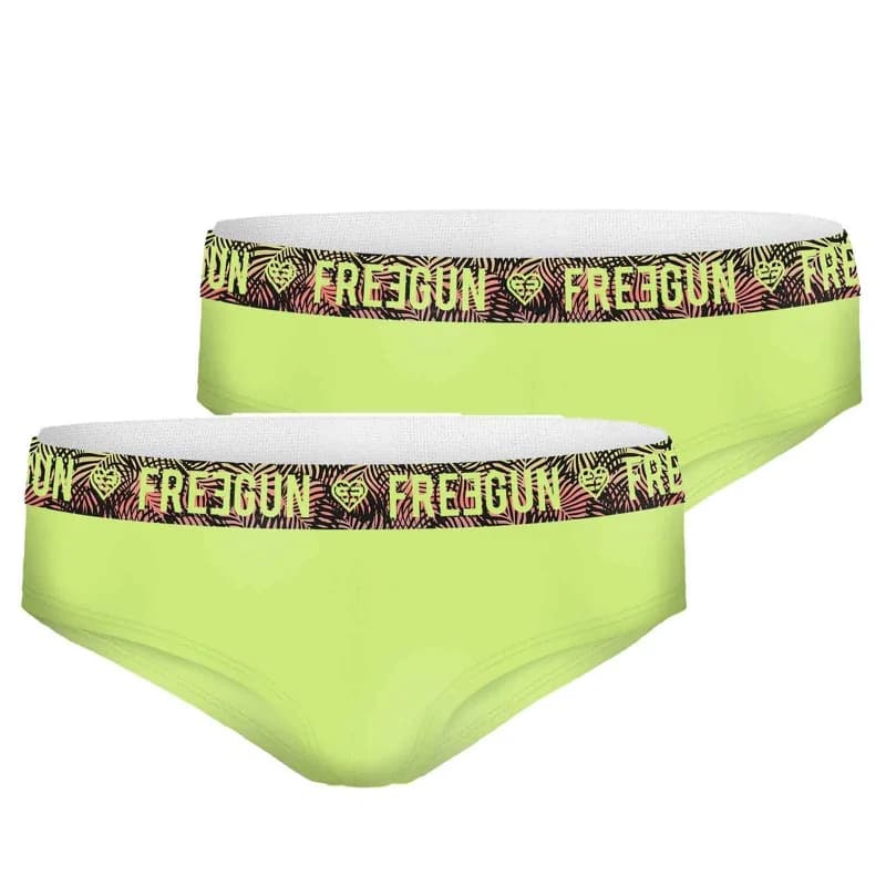 Freegun - Lot de 2 Boxers Fille en Coton 12-14 ans Vert
