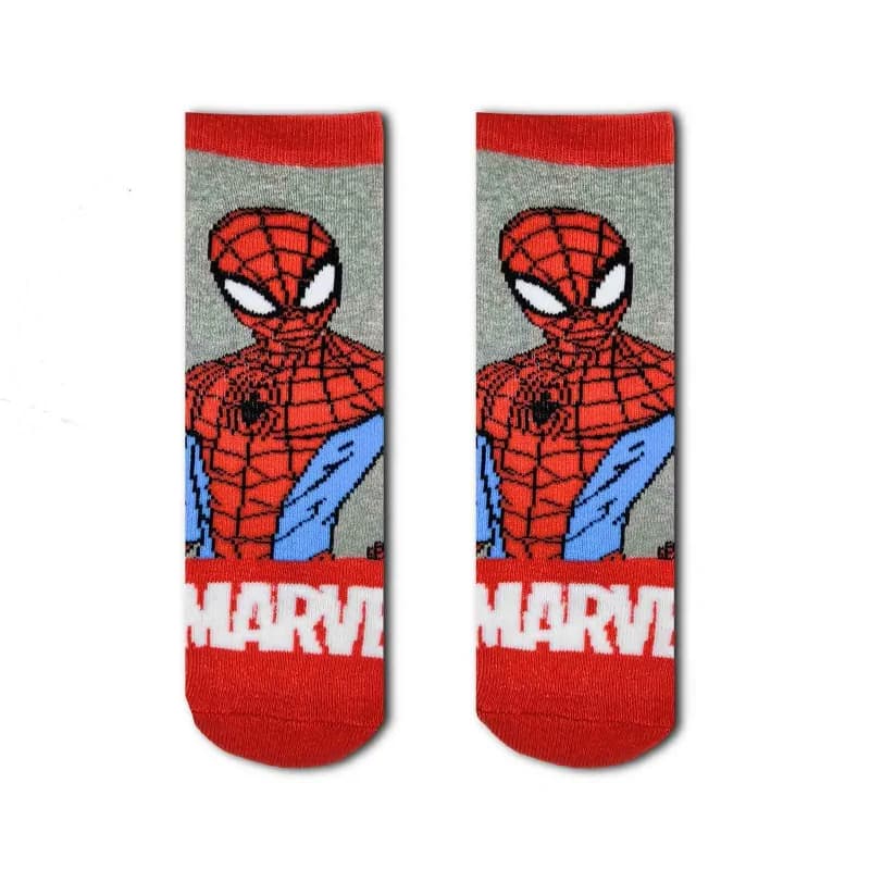 French Market - Spider-Man Paire de Chaussettes Antidérapantes Garçon Multicouleur 27-30