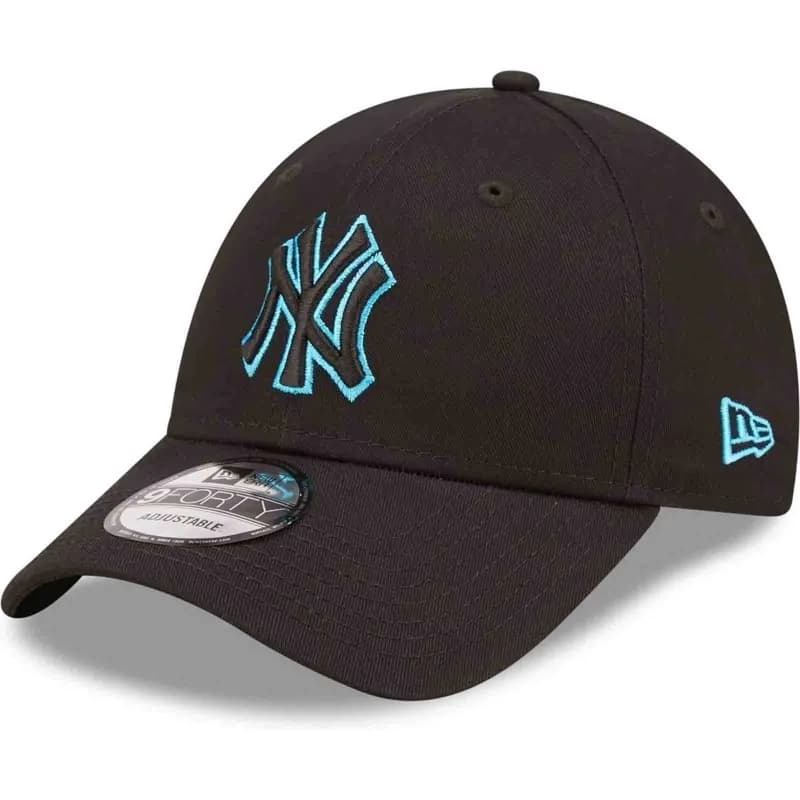 New Era - Casquette 9FORTY Neon Outline New York Yankees MLB Noir Taille Unique