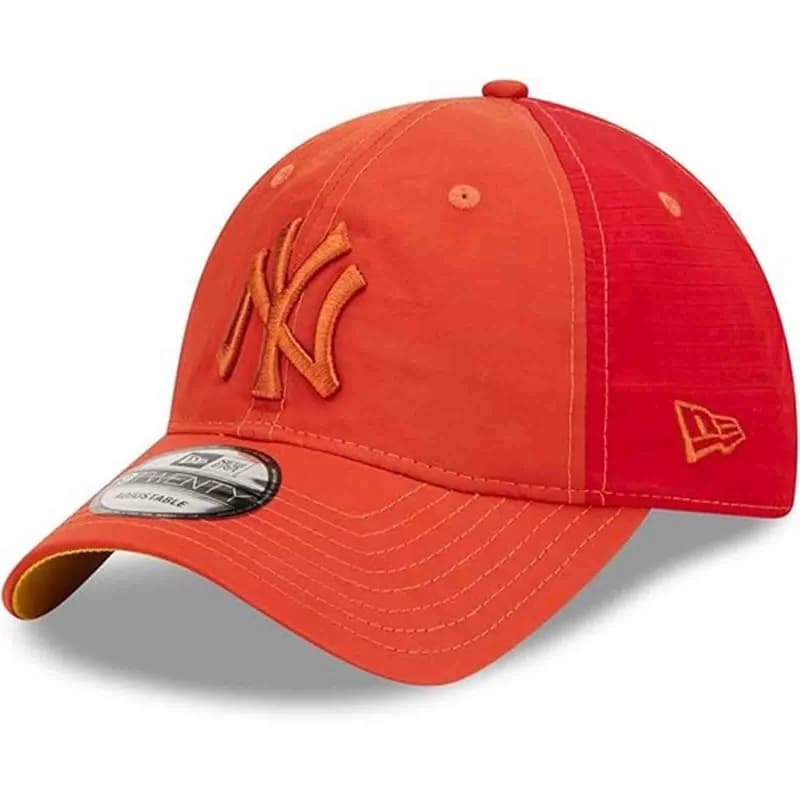 New Era - Casquette 9FORTY New York Yankees Multi Texture MLB Orange Taille Unique