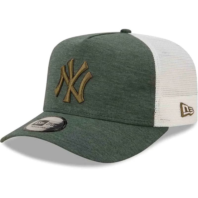 New Era - Casquette Jersey Trucker NY Yankees Essential Vert Taille Unique