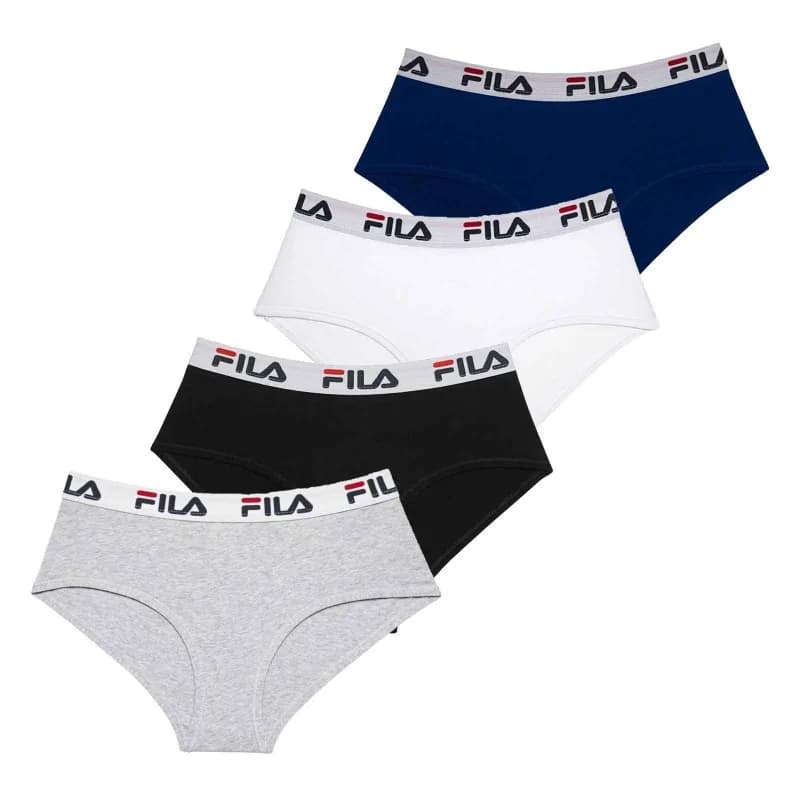 Fila - Lot de 4 Culottes Femme en Coton S FILA Culottes Pack 01
