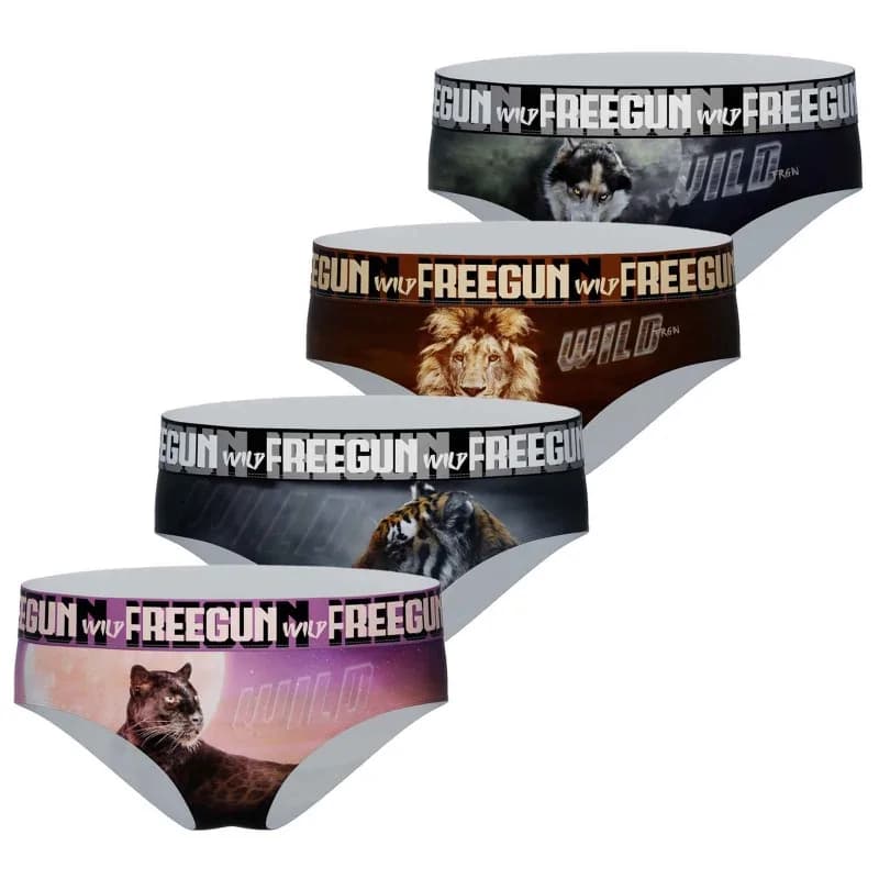 Freegun - Lot de 4 Boxers-Culottes Femme en Microfibre S Multicouleur