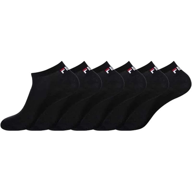 Fila - Lot de 6 Paires de Chaussettes Sneaker Noir 43-46