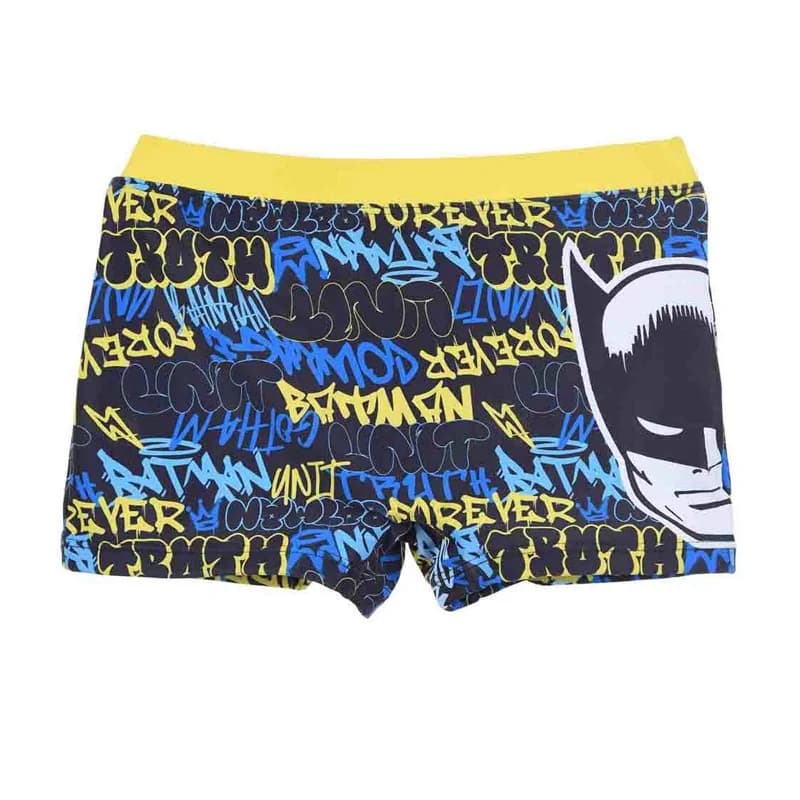 French Market - Maillot de Bain Boxer Garçon "Batman" Jaune 10 ans