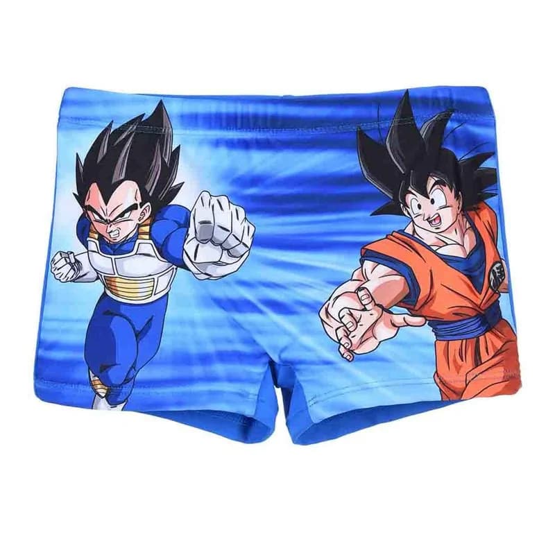 French Market - Maillot de Bain Boxer Garçon Dragon Ball Super "Goku Vegeta" Bleu 6 ans