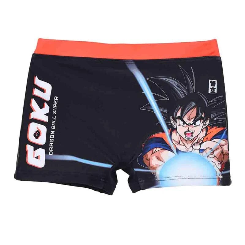 French Market - Maillot de Bain Boxer Garçon Dragon Ball Super "Goku" Orange 4 ans