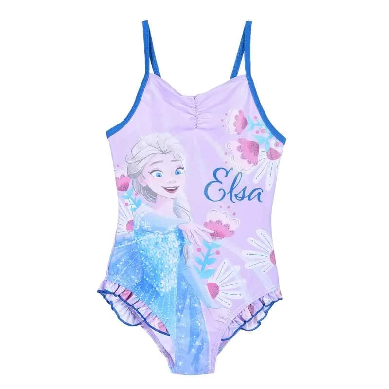 French Market - Maillot de Bain 1 Pièce Fille "La Reine des Neiges" Elsa Violet 5 ans