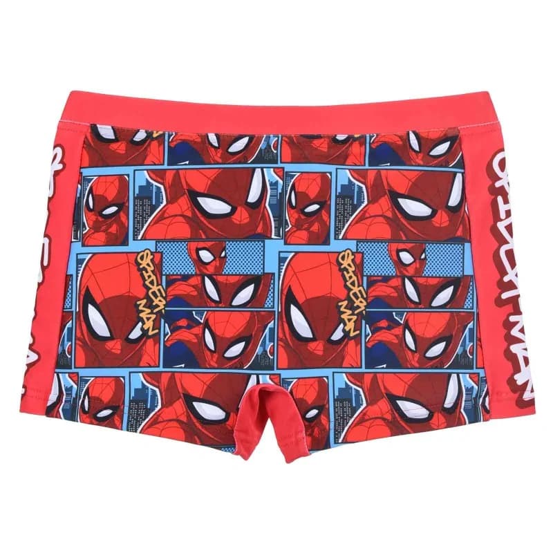 French Market - Maillot de Bain Garçon SPIDERMAN "Neon Graffiti" Rouge 8 ans