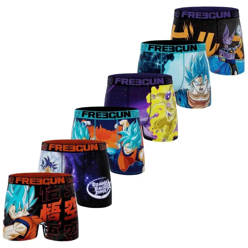 Freegun - Lot de 6 Boxers Homme Dragon Ball Super XXL Multicouleur