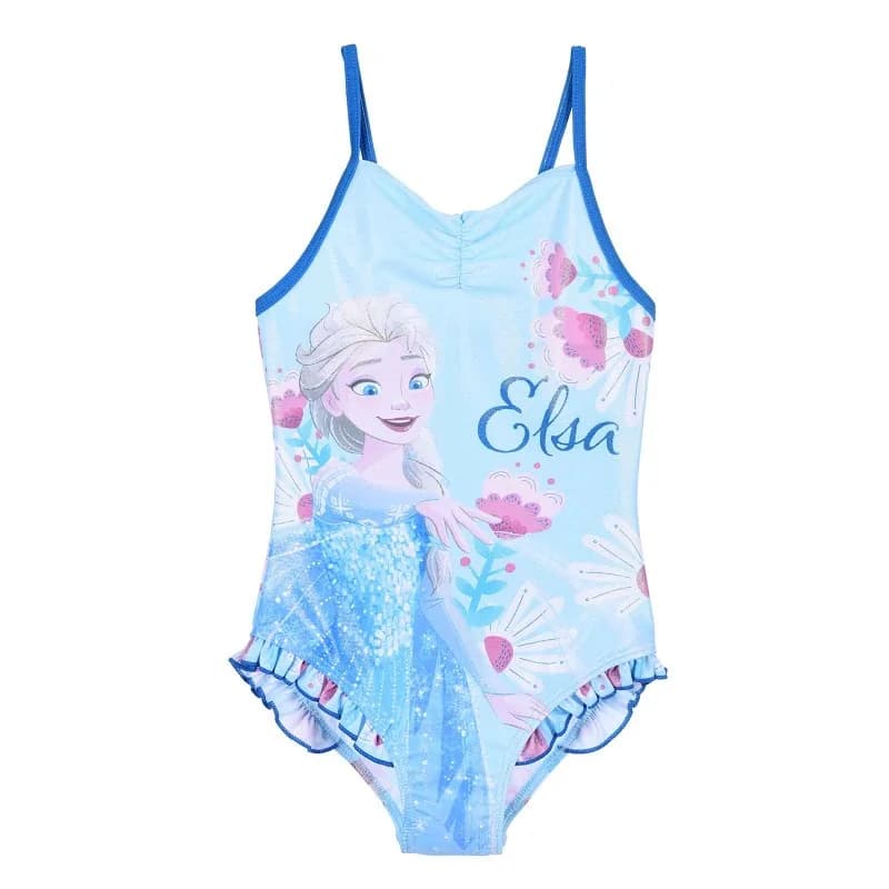 French Market - Maillot de Bain 1 Pièce Fille "La Reine des Neiges" Elsa Bleu 4 ans