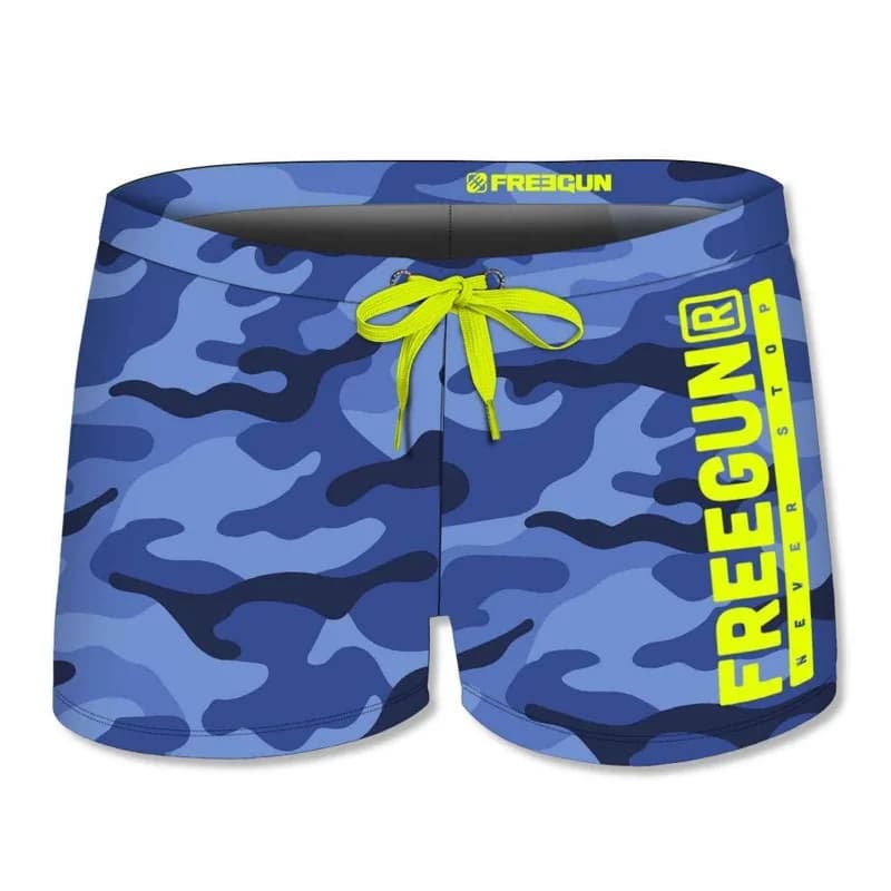 Freegun - Maillot de Bain Garçon "Camou" 10-12 ans Bleu