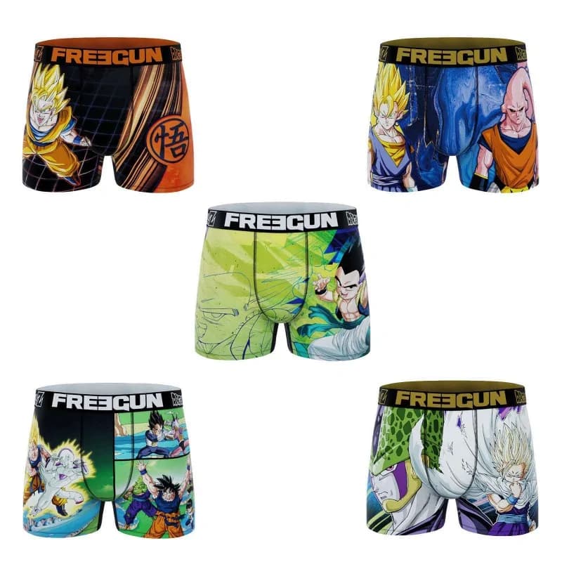 Freegun - Lot de 5 Boxers Homme Dragon Ball Z S Multicouleur