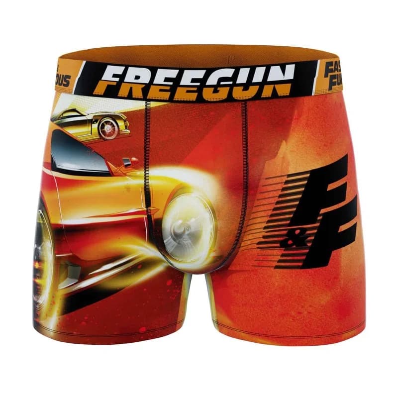 Freegun - Boxer Homme Microfibre "Fast & Furious 2" XL Orange