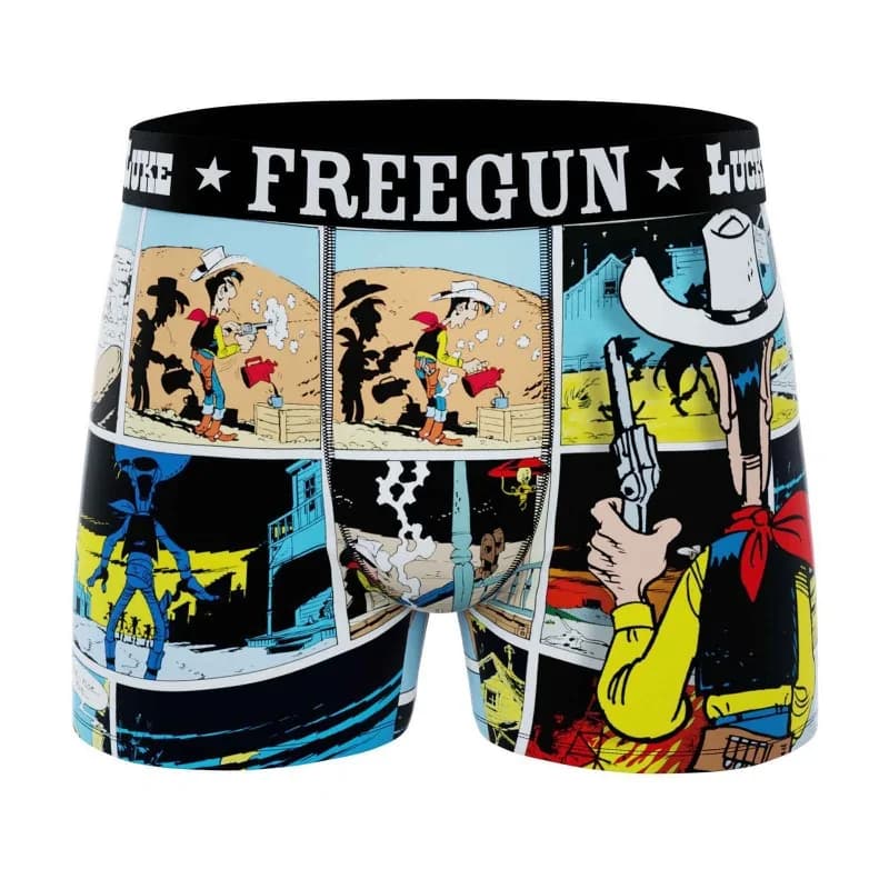 Freegun - Boxer Homme Microfibre "Lucky Luke" XL Multicouleur