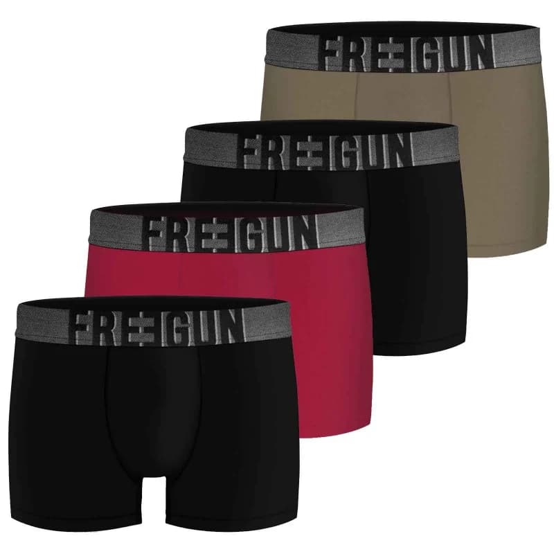Freegun - Lot de 4 Boxers Homme Microfibre Soft Touch "Signature KARL" M Multicouleur 2