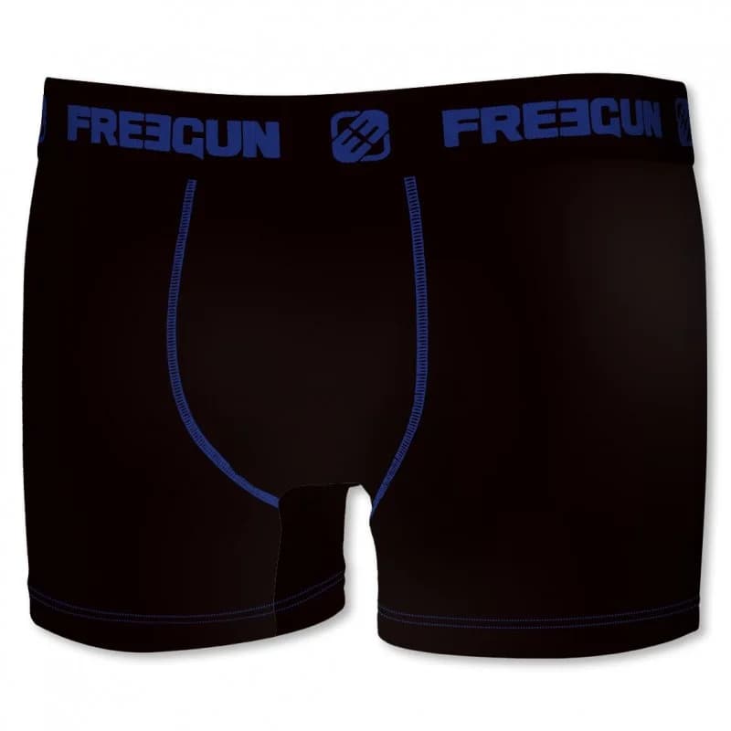 Freegun - Lot de 3 Boxers Coton Homme M Bleu