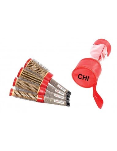 Pack Chi Turbo Ceramic Round Nylon Brush - Hair-france