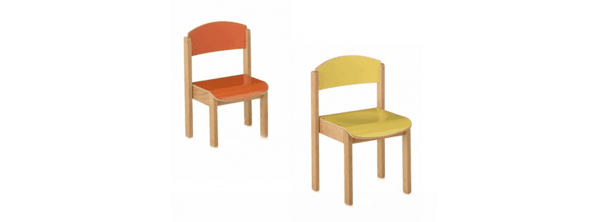 Chaise en Hêtre pour crèche ou maternelle Design Nordic