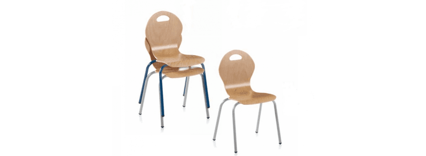 Chaise enfants empilable en Hêtre pour collectivité Design Nature