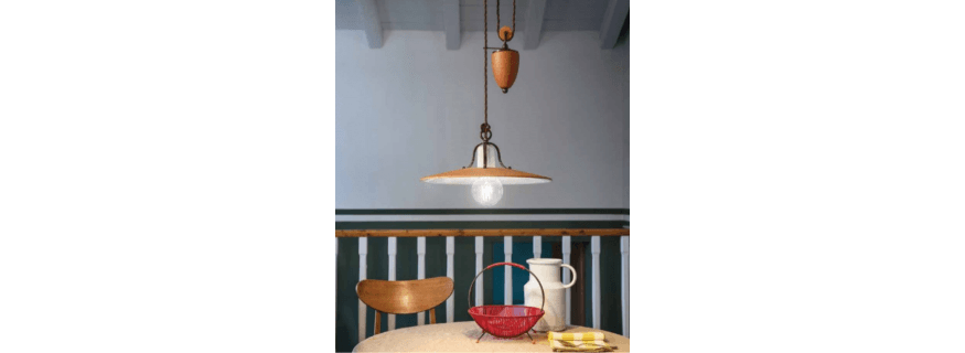 Suspension coulissante en céramique peinte à la main Design Bologna