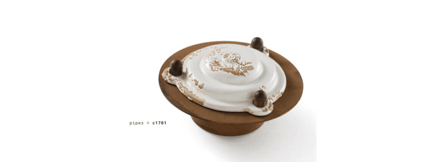 Boite de dérivation en céramique Design Pipes Two