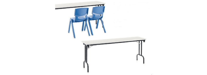 Table de bureau Design Séminaire 45 cm, pieds pliables