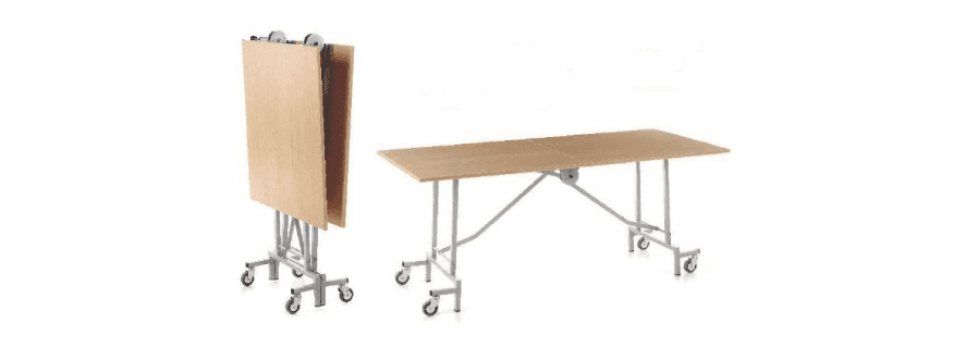 Table de bureau Design Séminaire sur roues, pieds pliables