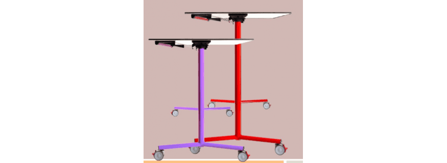 Table individuelle sur roues pour salle de travail Design Liber Escolar