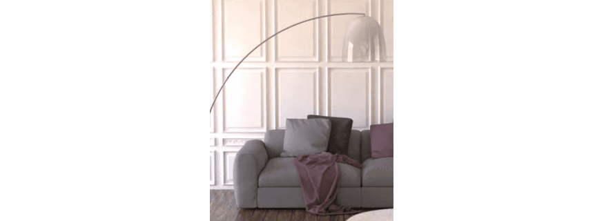 Lampadaire moderne en verre Design Diapason