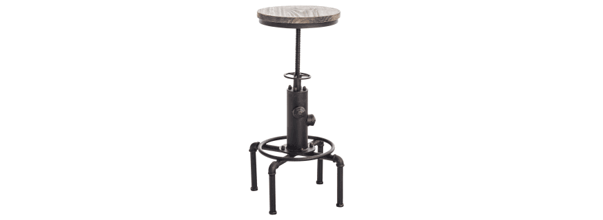 Tabouret de bar industriel réglable Design Lumos