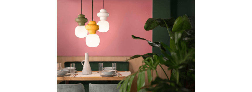 Suspension moderne en céramique peinte à la main Design Copacabana