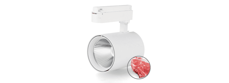 Spot sur rail monophasé pour Boucherie