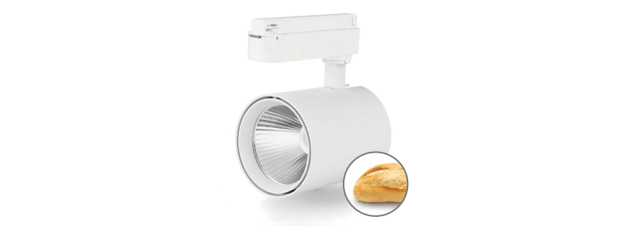 Spot sur rail monophasé pour Boulangerie