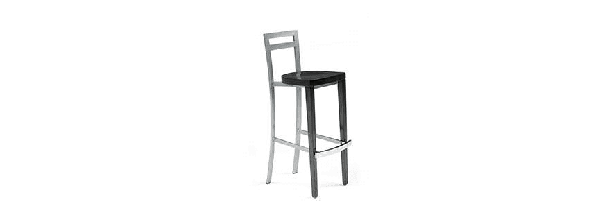 Tabouret de bar mixte acier/bois Design Capri
