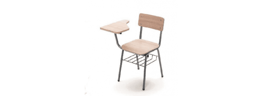 Chaise Bois avec tablette écritoire Design Auditoire