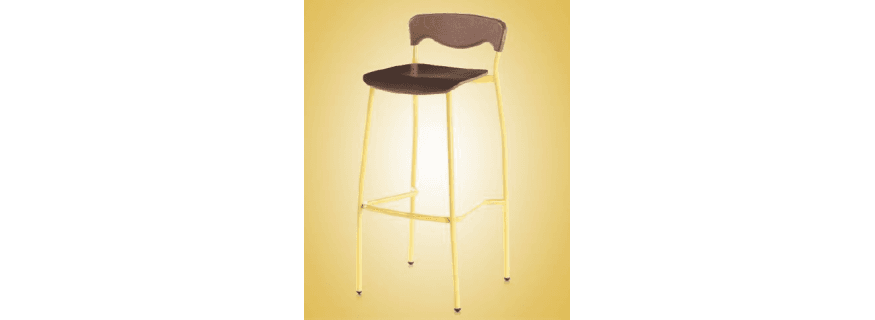 Tabouret de bar mixte acier/bois Design Olympia