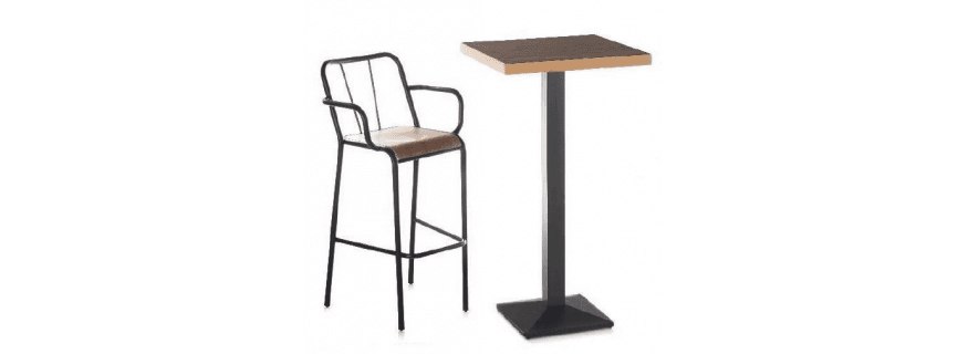 Pied pour mange debout en fonte carré Design Nantes