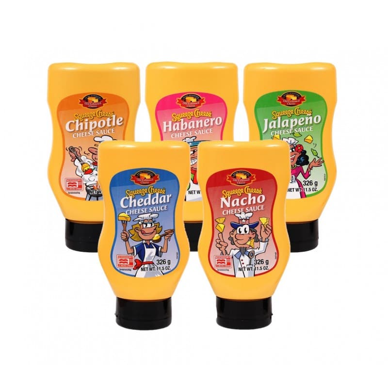 Pack de 5 sauces "Squeeze Cheese" 326g