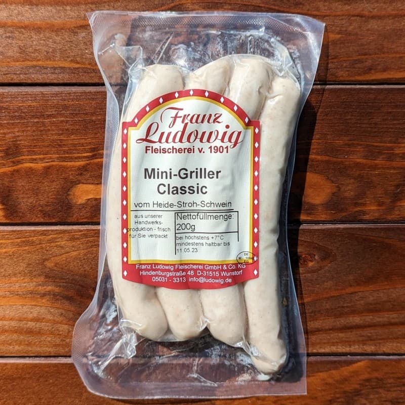 Saucisse à griller 4 x 50 g Bradwurst "Franz Ludowig" - NOUVEAU