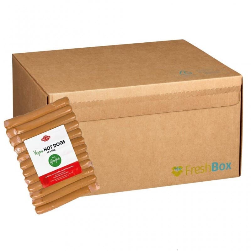 Pack Hot Dogs Véganes 144 x 50g (saucisses et pains)