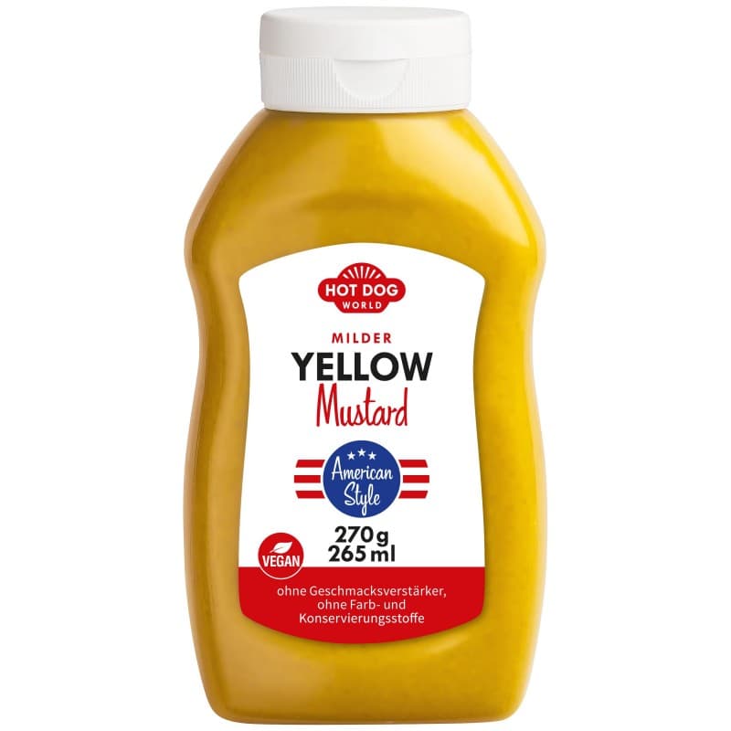 Moutarde à Yellow Mustard "Hot Dog World" 270g