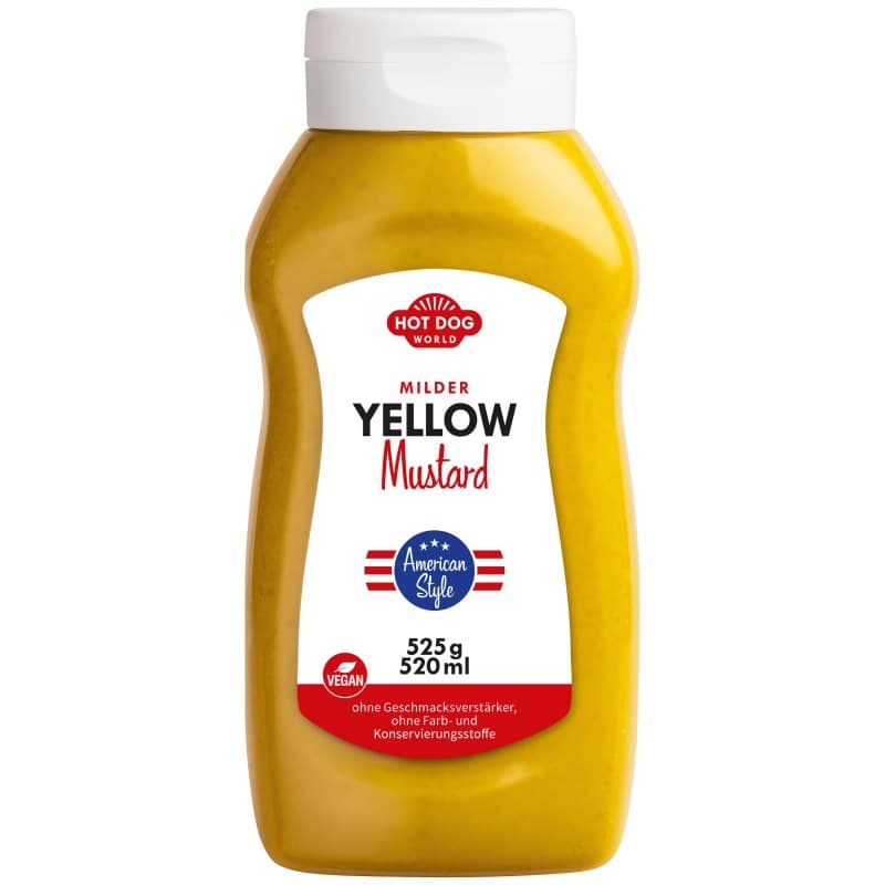Moutarde à Yellow Mustard "Hot Dog World" 525g