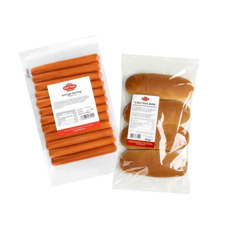 Pack Hot Dogs HALAL (60g) - saucisses volailles et pains